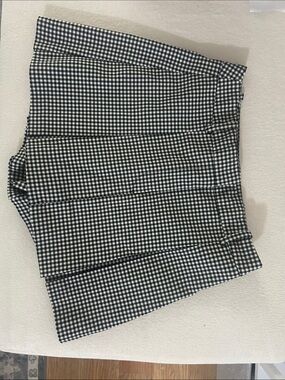 Zara Black & White Gingham Skort
